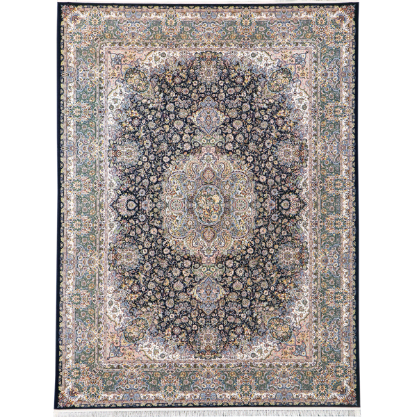 فرش 1200 شانه کلاسیک کد 6128 رنگ سرمه ای