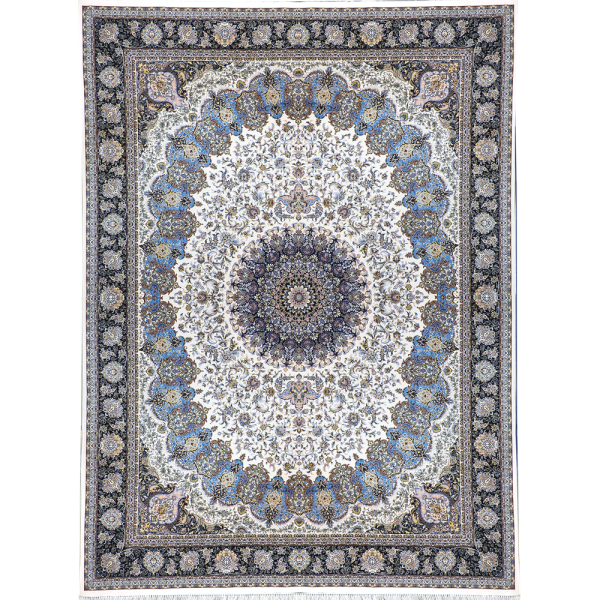 فرش 1200 شانه کلاسیک کد 6131 رنگ کرم