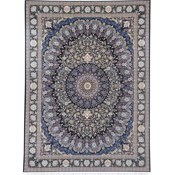 فرش 1200 شانه کلاسیک کد 6131 رنگ سرمه ای