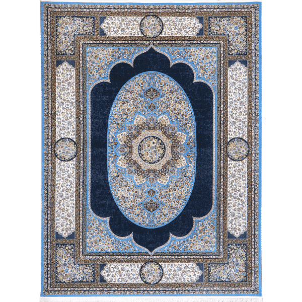 فرش 1200 شانه کلاسیک کد 6144 رنگ آبی