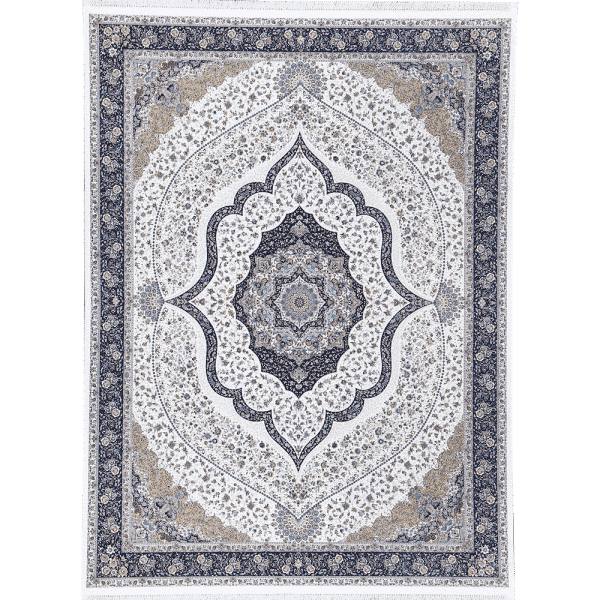 فرش 1200 شانه کلاسیک کد 6147 رنگ کرم