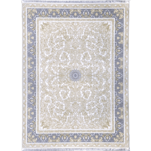 فرش 1200 شانه طلاکوب کد 8106 رنگ کرم