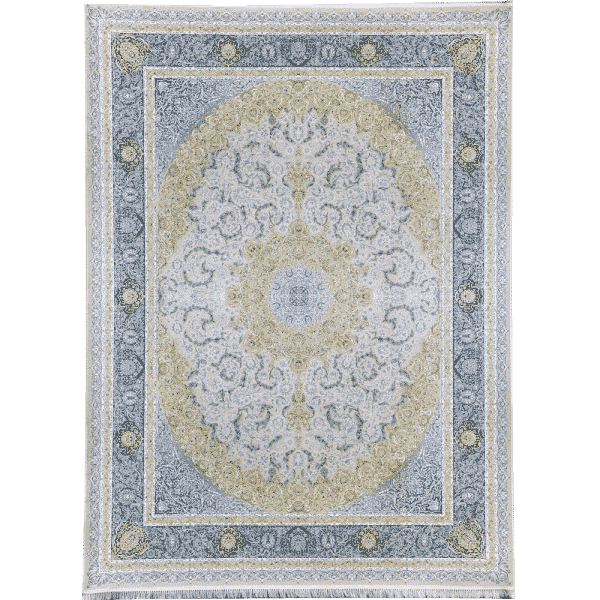 فرش 1200 شانه طلاکوب کد 8111 رنگ کرم