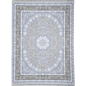 فرش 1200 شانه طلاکوب کد 9724 رنگ نقره ای