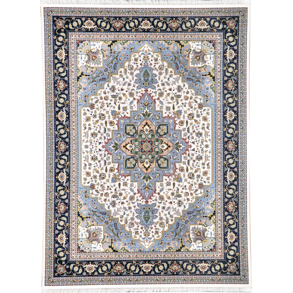 فرش 1200 شانه کلاسیک کد 6147 رنگ کرم