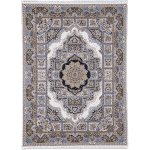 فرش 1200 شانه کلاسیک طرح حوض رنگ کرم