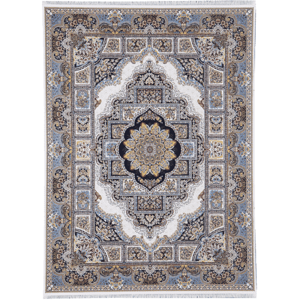 فرش 1200 شانه کلاسیک طرح حوض رنگ کرم