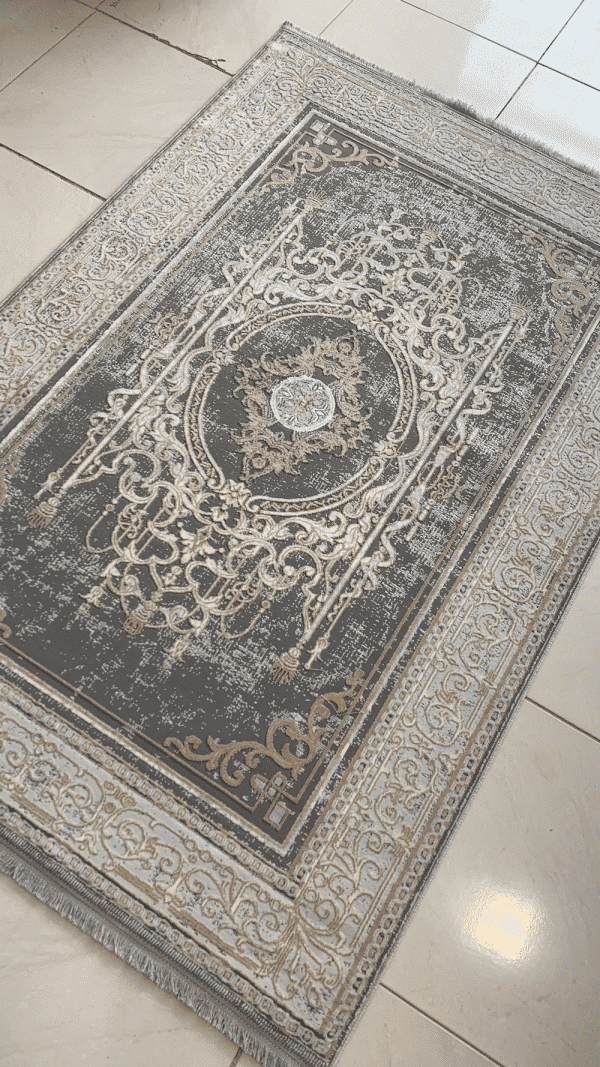 فرش 440 شانه طرح ترک کد 11531 با تراکم 1500 و نخ میکروفیلامنت